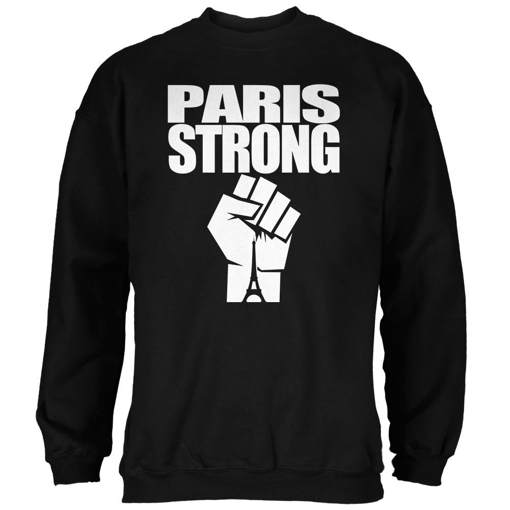 Paris Strong Black Adult Sweatshirt Men's Sweatshirts Old Glory 2XL Black