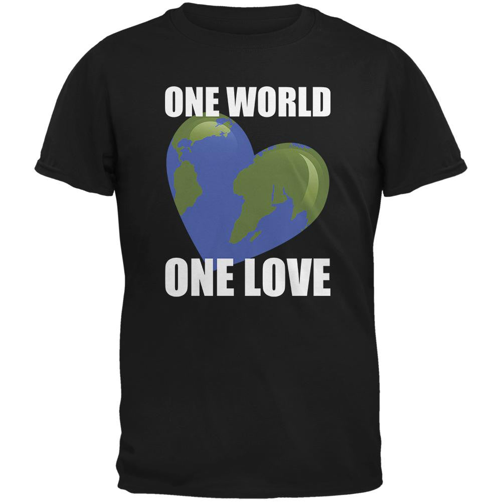 One World One Love Black Youth T-Shirt Youth T-Shirts Old Glory LG Black