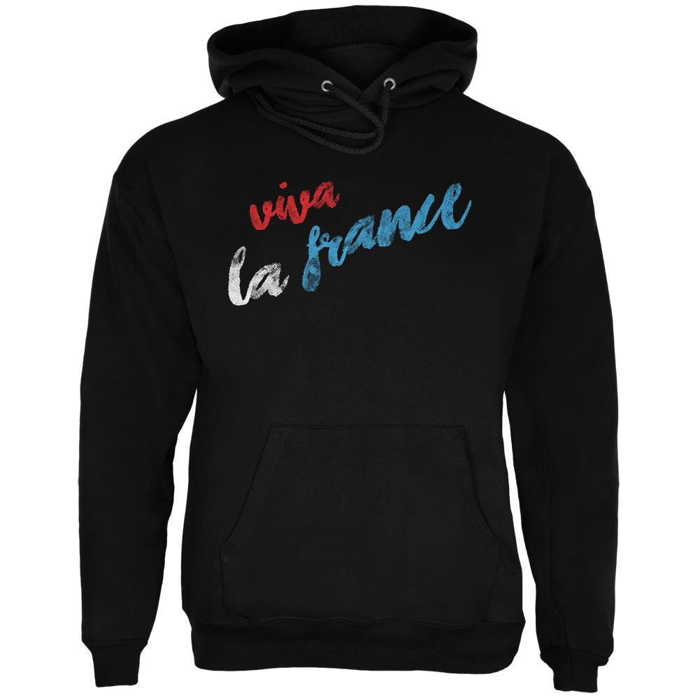 Pray for Paris Vive La France Black Adult Hoodie Men's Hoodies Old Glory 2XL Black