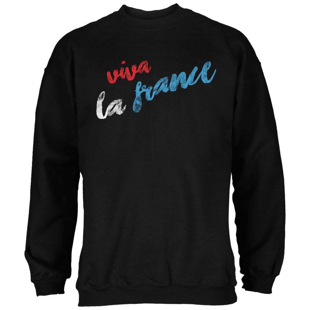 Pray for Paris Vive La France Black Adult Sweatshirt Men's Sweatshirts Old Glory 2XL Black
