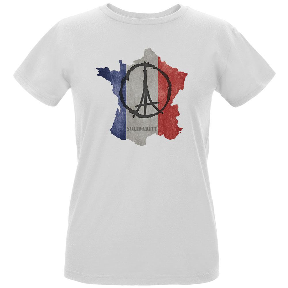 SOLIDARITY White Womens Organic T-Shirt Women's T-Shirts Old Glory LG White