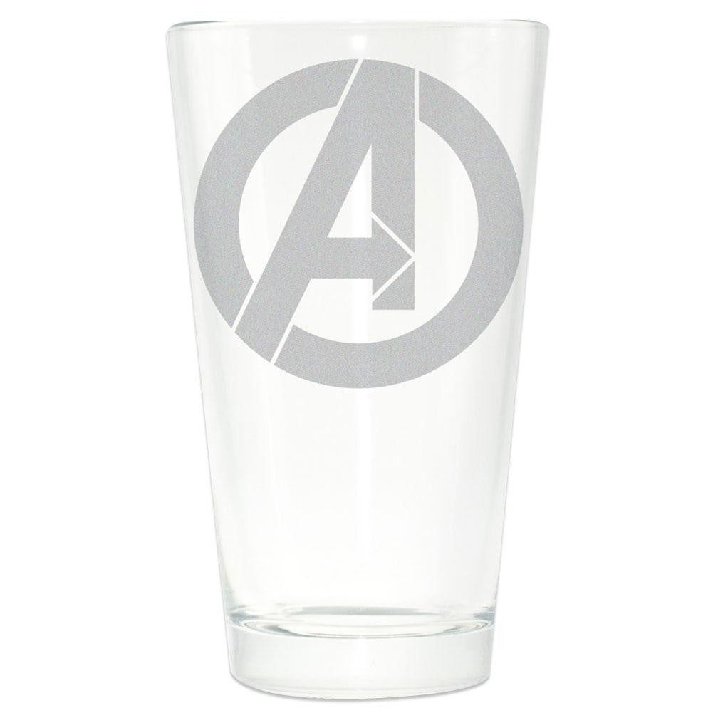 Captain America - Shield Medallion Pint Glass Pint Glasses Old Glory One Size Multi