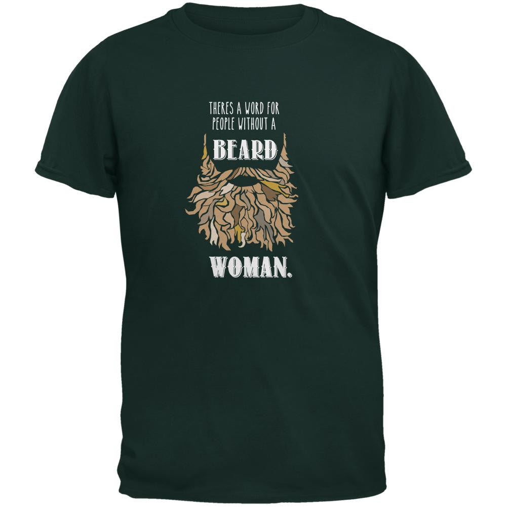 Beard Woman Shirt Forest Adult T-Shirt Men's T-Shirts Old Glory 2XL Green