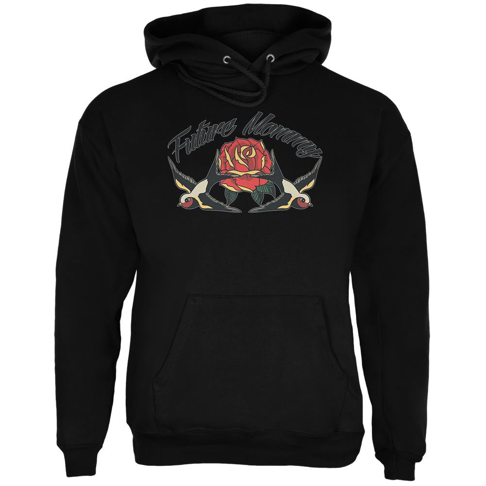 Future Mommy Swallow Vintage Tattoo Black Adult Hoodie Men's Hoodies Old Glory 2XL Black