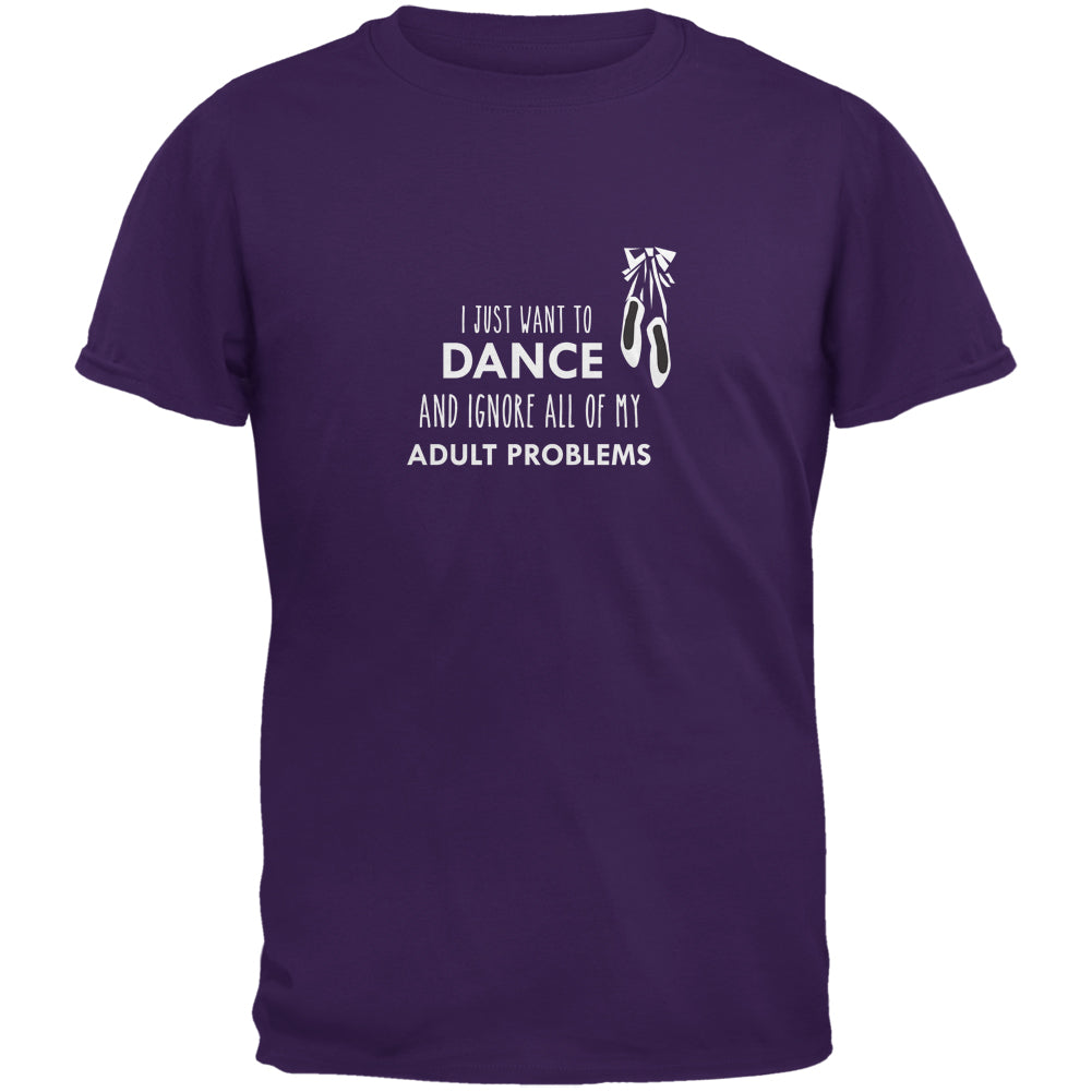 I Just Want to Dance Purple Adult T-Shirt Men's T-Shirts Old Glory 2XL Purple