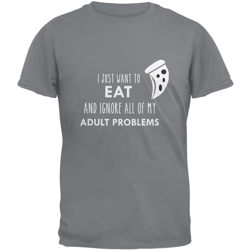 I Just Want to Eat Gravel Grey Adult T-Shirt Men's T-Shirts Old Glory 2XL Grey