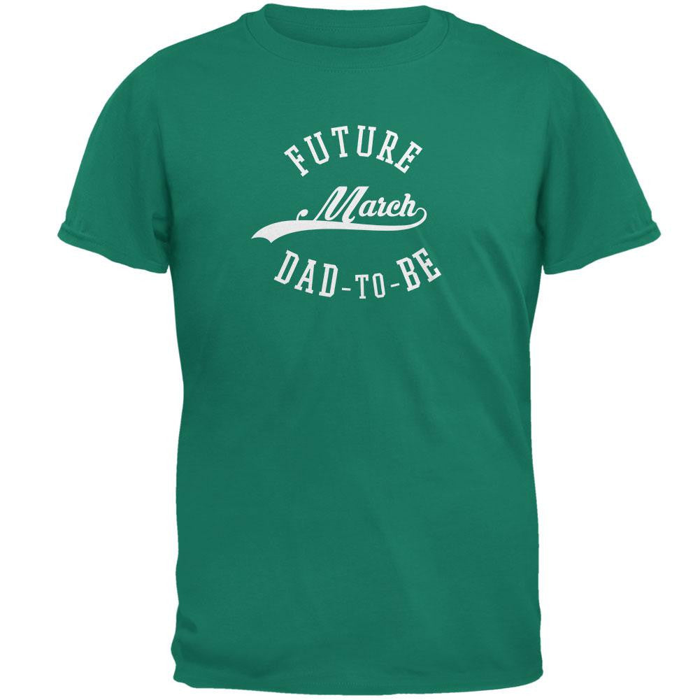 March Dad to Be Jade Green Adult T-Shirt Men's T-Shirts Old Glory 2XL Green