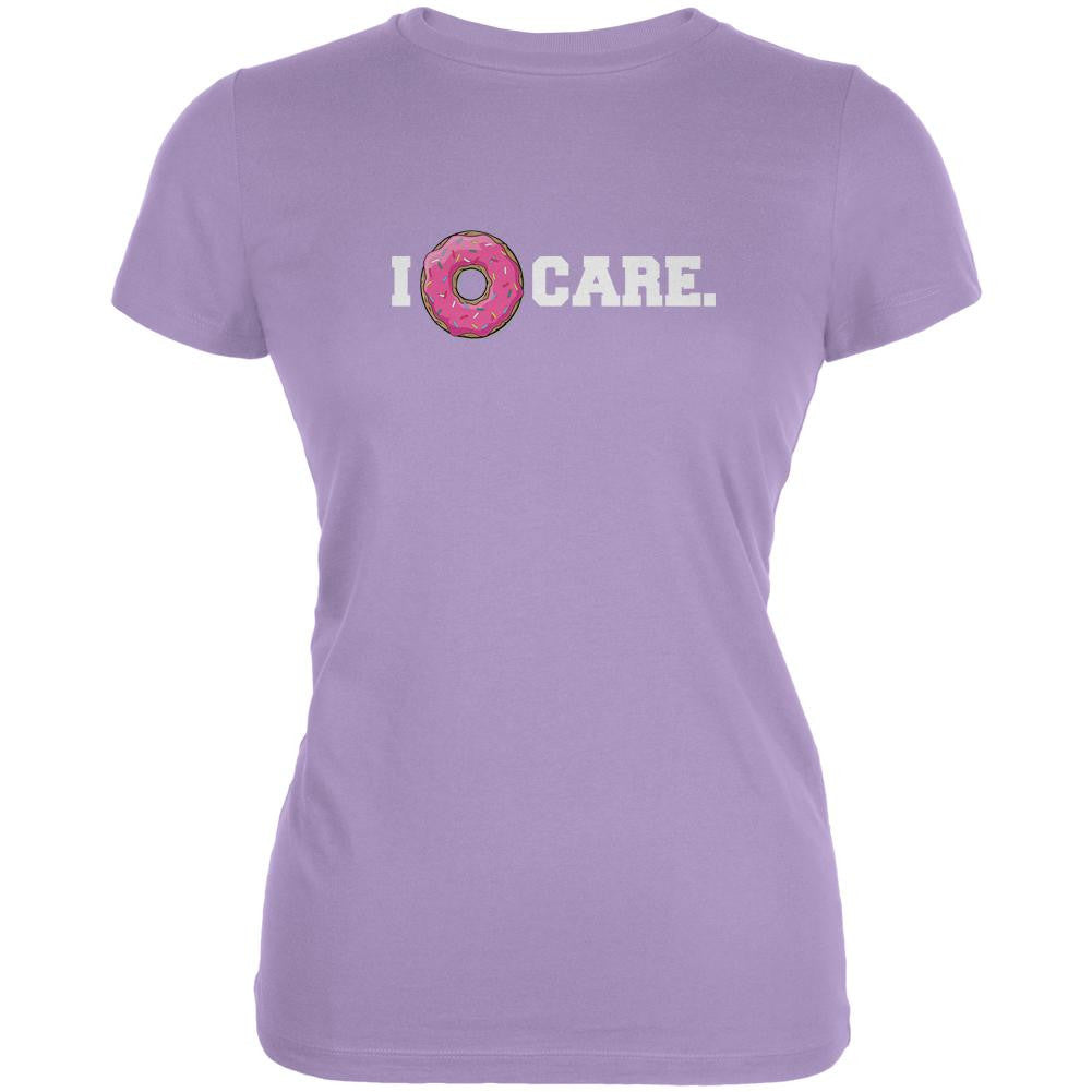 I Donut Care Lavender Juniors Soft T-Shirt Juniors T-Shirts Old Glory LG Purple