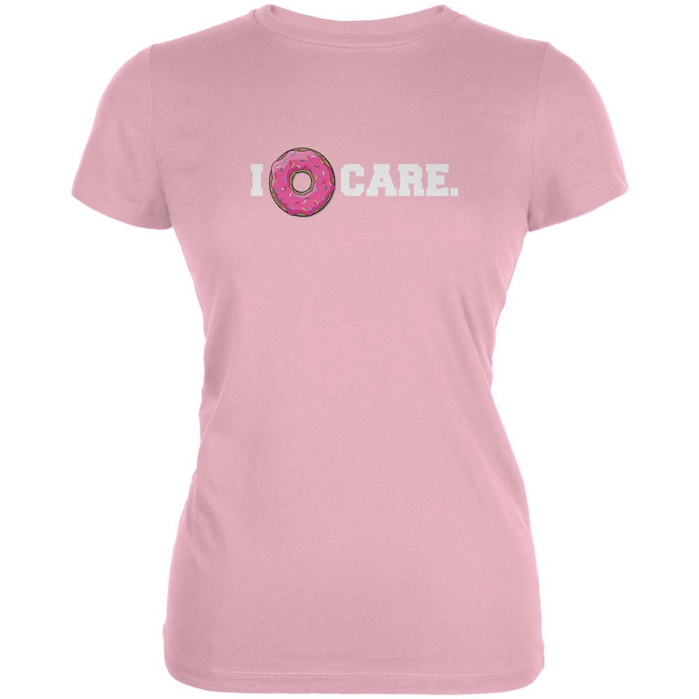 I Donut Care Pink Juniors Soft T-Shirt Juniors T-Shirts Old Glory 2XL Pink