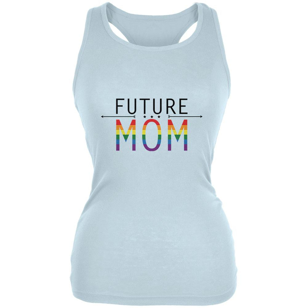 LGBT FUTURE MOM Pale Blue Juniors Soft Tank Top Tank Tops Old Glory 2XL Blue