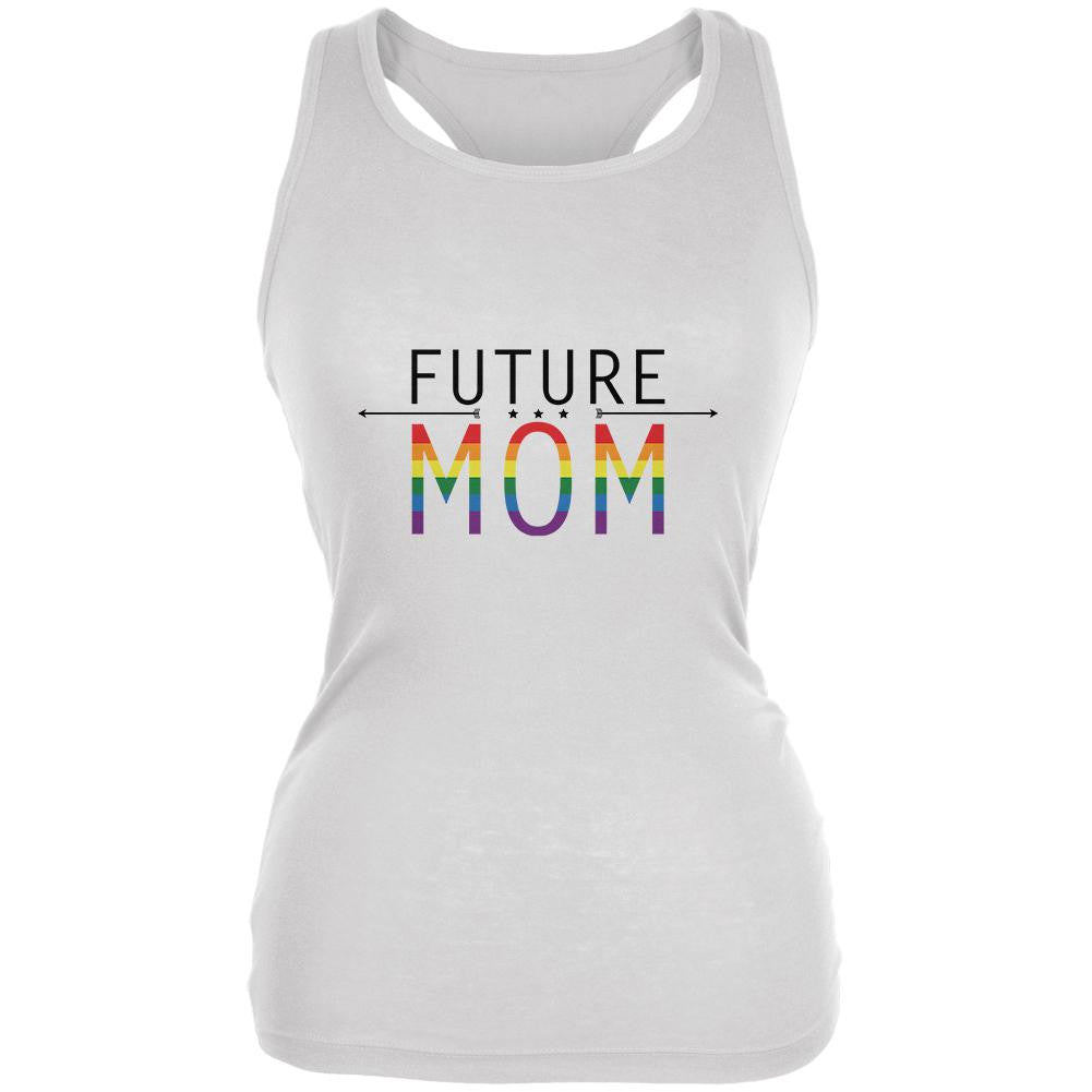 LGBT FUTURE MOM White Juniors Soft Tank Top Juniors Tank Tops Old Glory 2XL White
