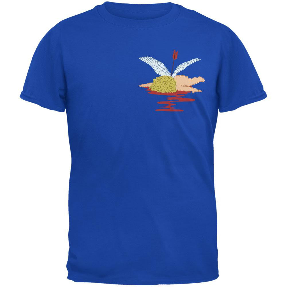 Valentines Cupid Is Dead Royal Adult T-Shirt Men's T-Shirts Old Glory 2XL Blue
