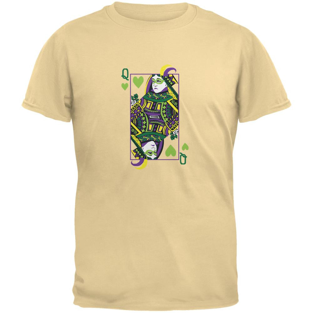 Mardi Gras Queen of Hearts Yellow Haze Adult T-Shirt Men's T-Shirts Old Glory LG Yellow