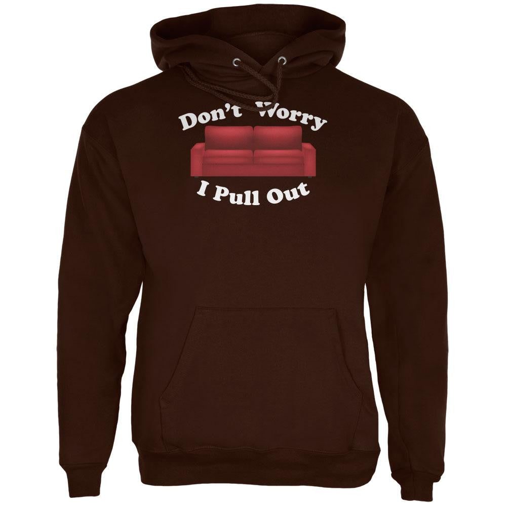 Don't Worry I Pull Out Brown Adult Hoodie Men's Hoodies Old Glory 2XL Brown