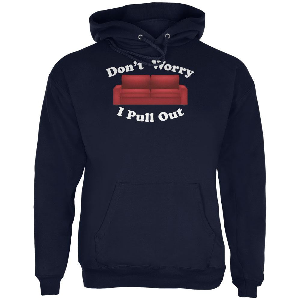 Don't Worry I Pull Out Navy Adult Hoodie Men's Hoodies Old Glory 2XL Blue
