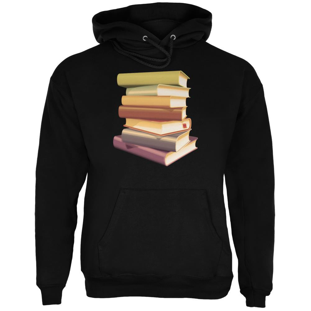 Book Collector Stack Black Adult Hoodie Men's Hoodies Old Glory SM Black