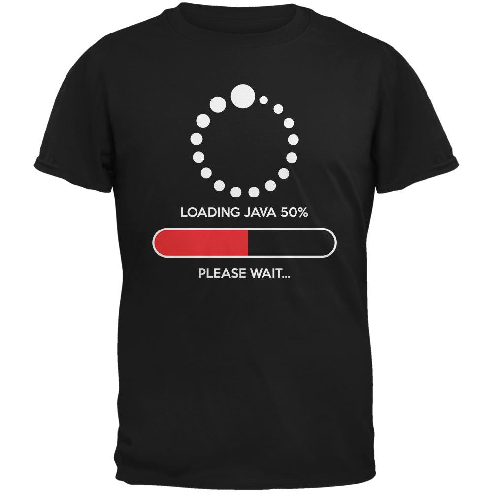 Installing Java Coffee Funny Black Adult T-Shirt Men's T-Shirts Old Glory 2XL Black