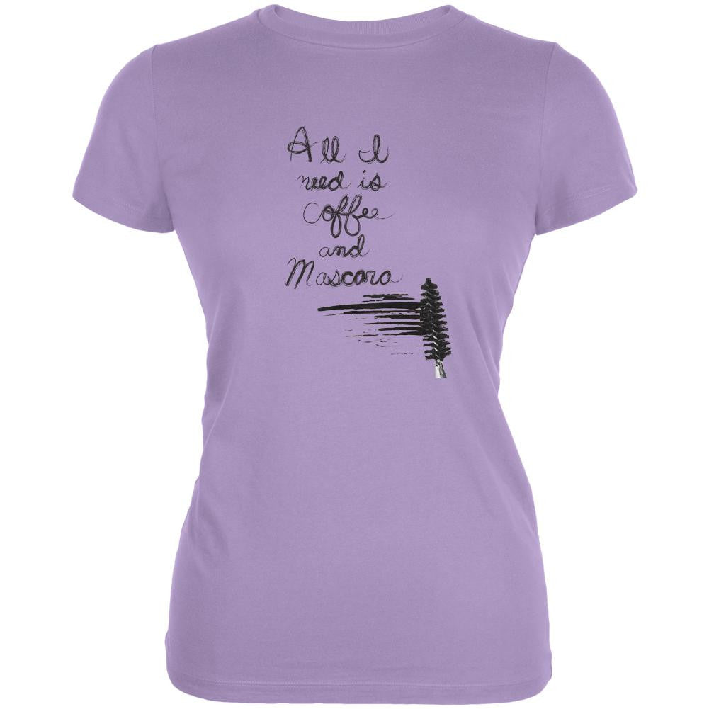Mascara and Coffee Lavender Juniors Soft T-Shirt Juniors T-Shirts Old Glory LG Purple
