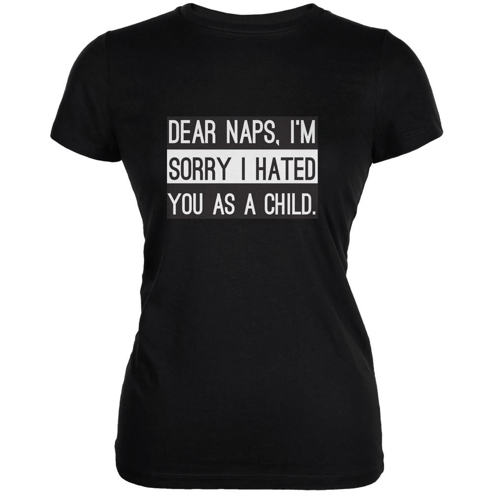 Dear Naps Black Juniors Soft T-Shirt Juniors T-Shirts Old Glory 2XL Black