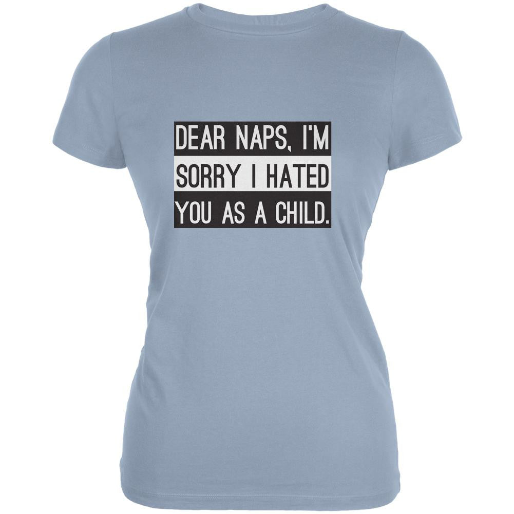 Dear Naps Light Blue Juniors Soft T-Shirt Juniors T-Shirts Old Glory 2XL Blue