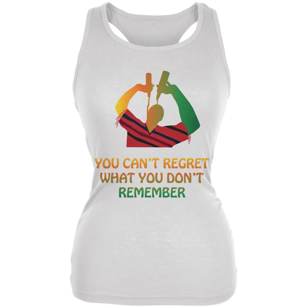 Can't Regret Cinco De Mayo White Juniors Soft Tank Top Juniors Tank Tops Old Glory 2XL White