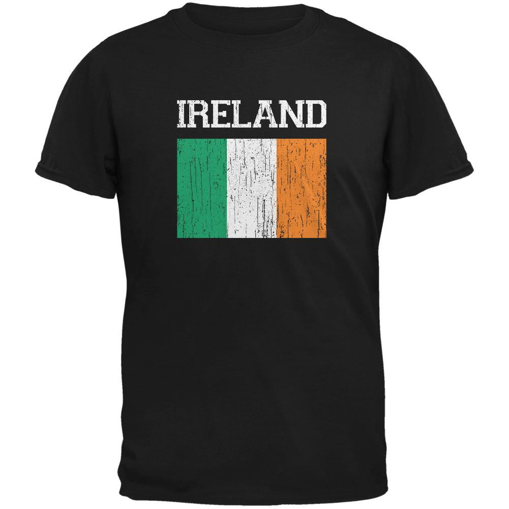 World Cup Distressed Flag Ireland Black Youth T-Shirt Youth T-Shirts Old Glory LG Black