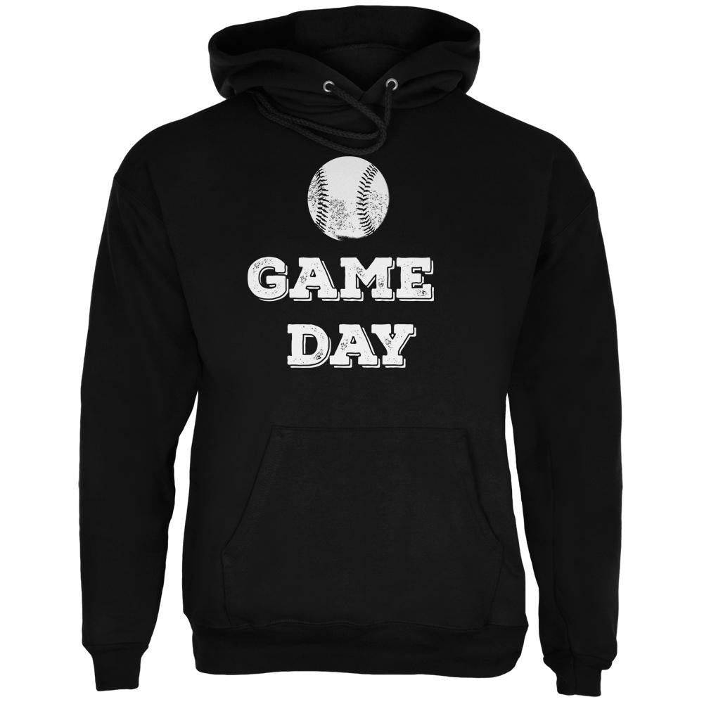 Game Day Baseball Black Adult Hoodie Men's Hoodies Old Glory 2XL Black