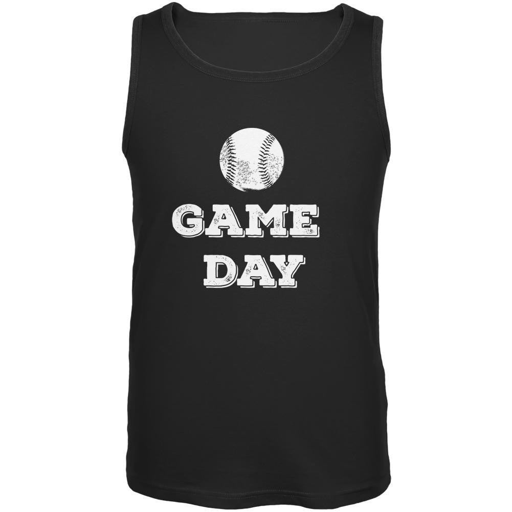 Game Day Baseball Black Adult Tank Top Men's Tank Tops Old Glory 2XL Black