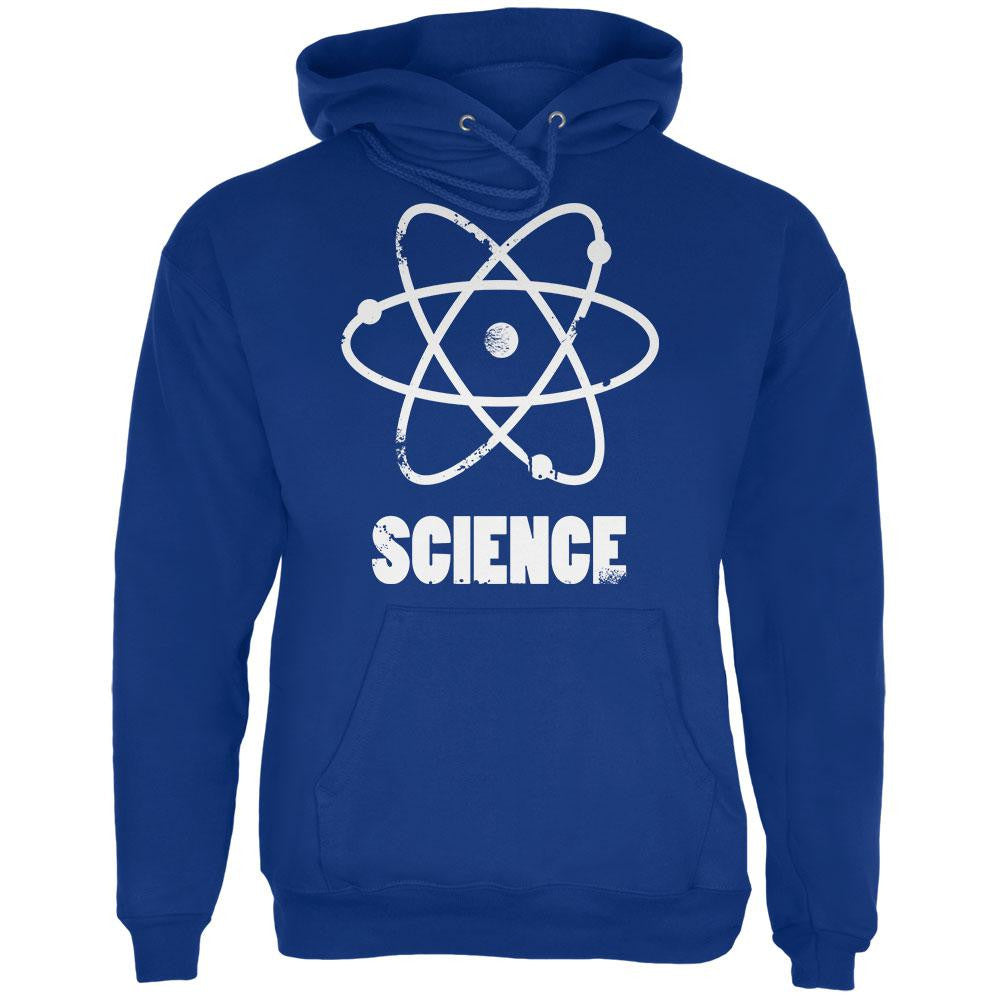 Atom Science Distressed Deep Royal Adult Hoodie Men's Hoodies Old Glory 2XL Blue