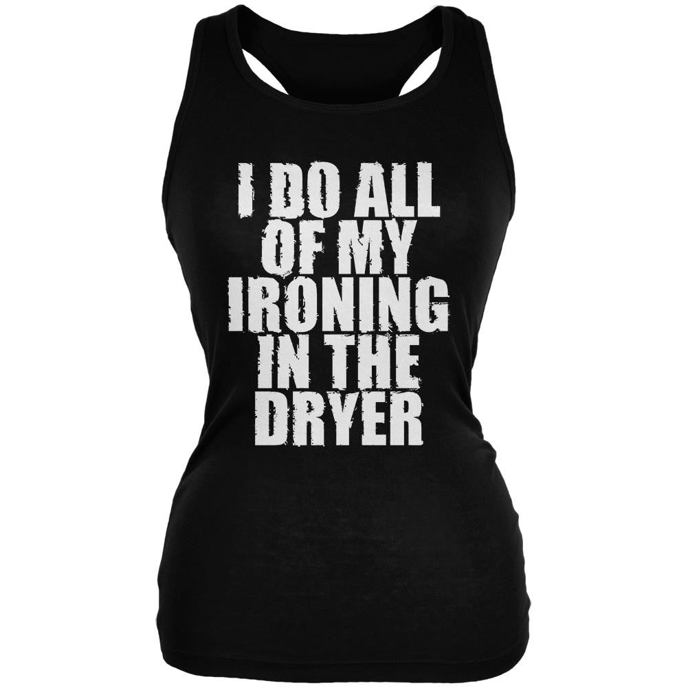 Ironing in the Dryer Black Juniors Soft Tank Top Juniors Tank Tops Old Glory 2XL Black