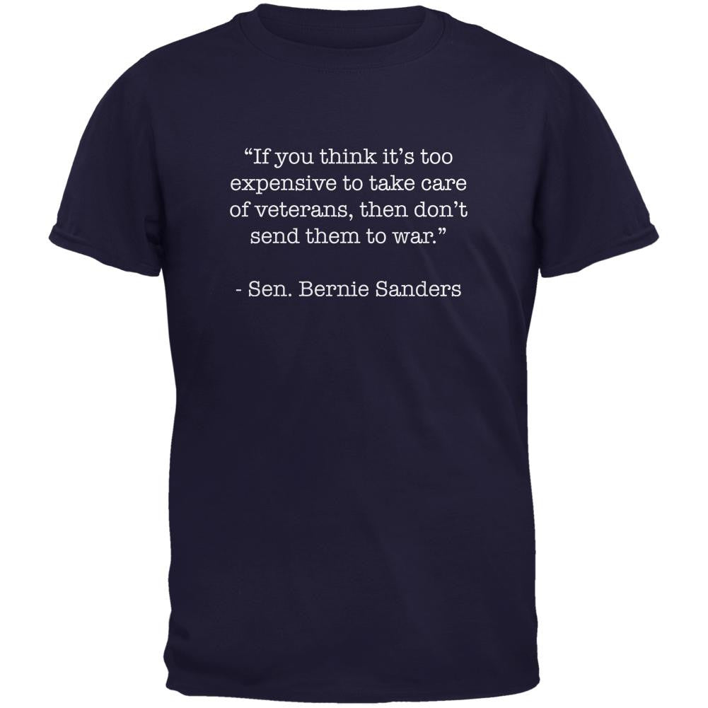 Election 2016 Bernie Sanders Veterans Quote Navy Youth T-Shirt Youth T-Shirts Old Glory LG Blue