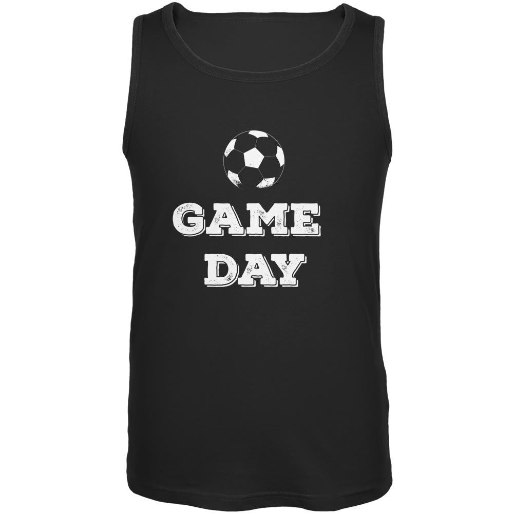 Game Day Soccer Black Adult Tank Top Men's Tank Tops Old Glory 2XL Black