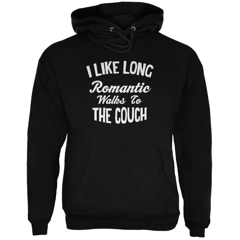 Long Romantic Walks To The Couch Black Adult Hoodie Men's Hoodies Old Glory 2XL Black