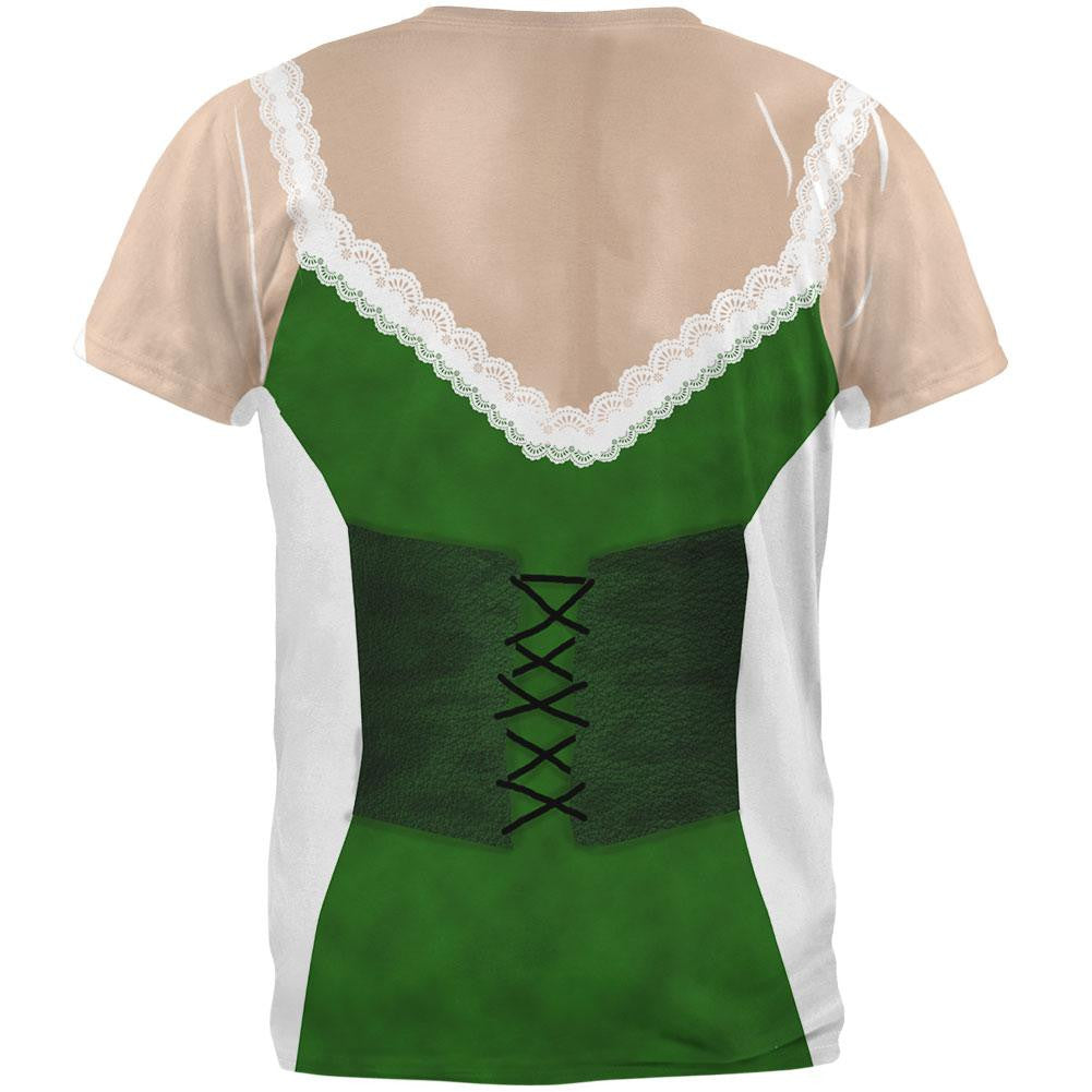 St. Patricks Day Sexy Irish Girl Costume All Over Adult T-Shirt Men's T-Shirts Old Glory