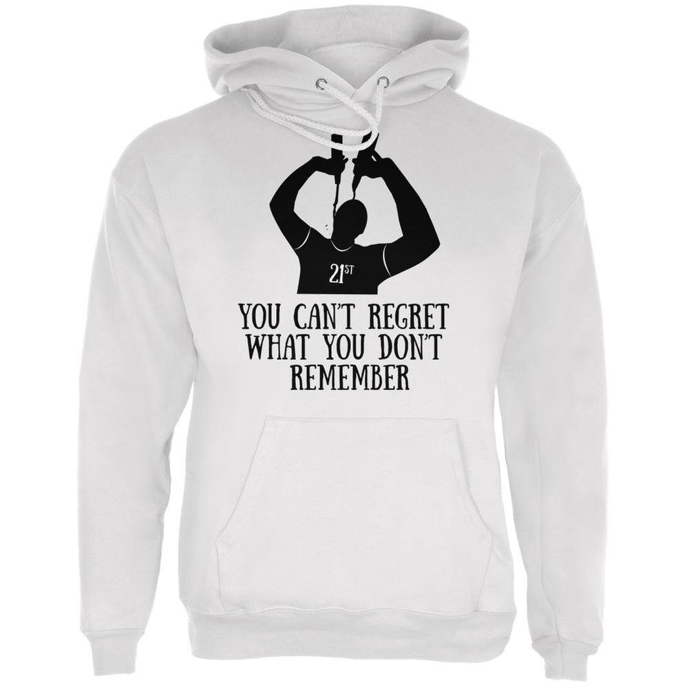 Can't Regret 21st Birthday White Adult Hoodie Men's Hoodies Old Glory LG White