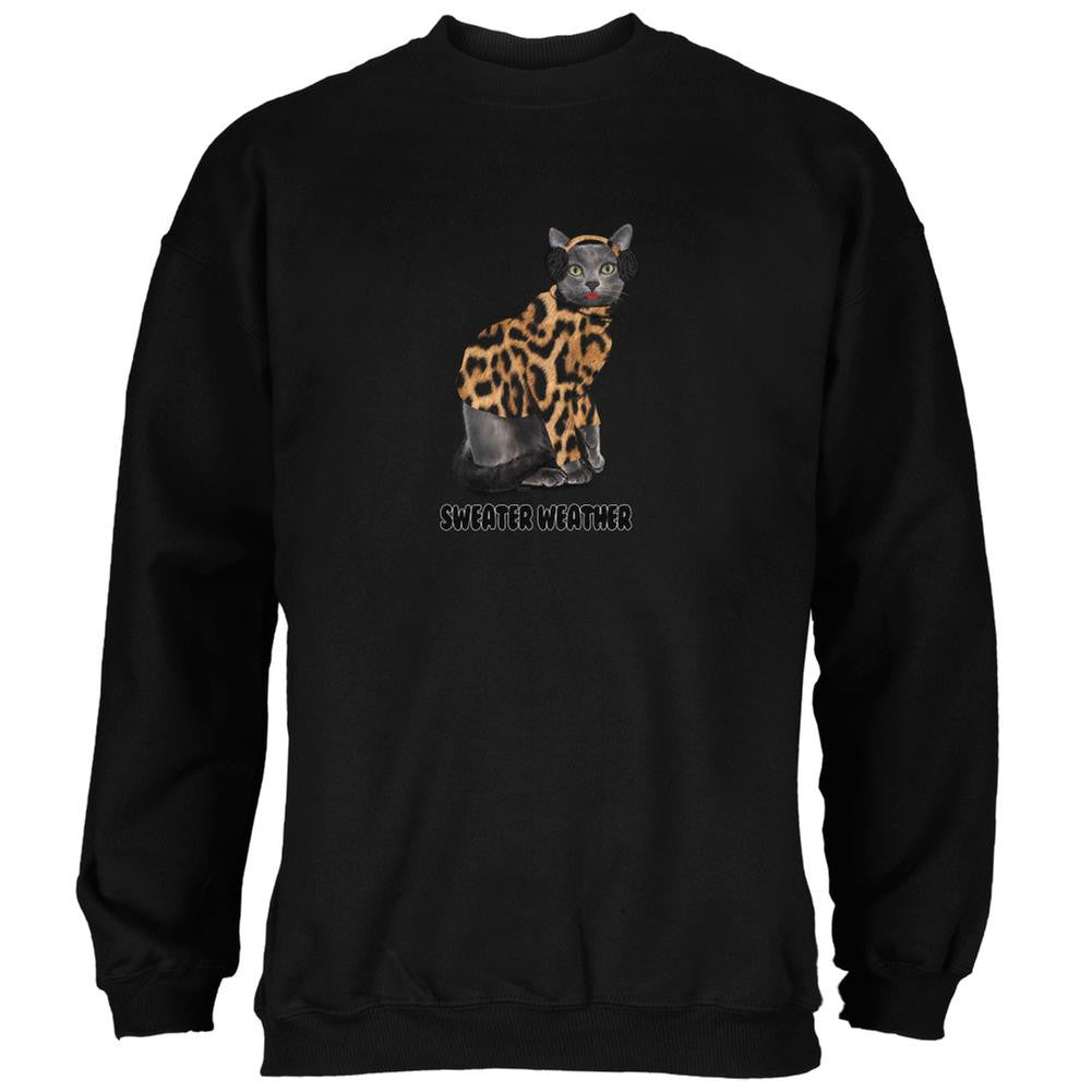 Sweater Weather Black Adult Sweatshirt Men's Sweatshirts Old Glory SM