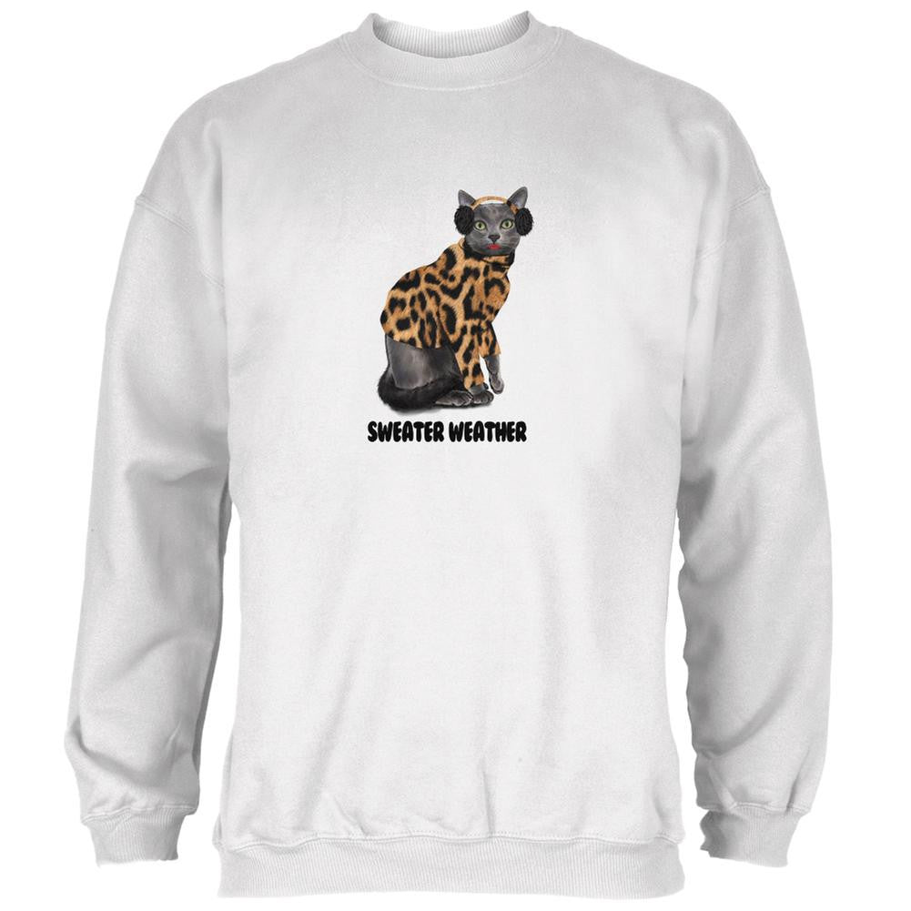 Sweater Weather White Adult Sweatshirt Men's Sweatshirts Old Glory MD