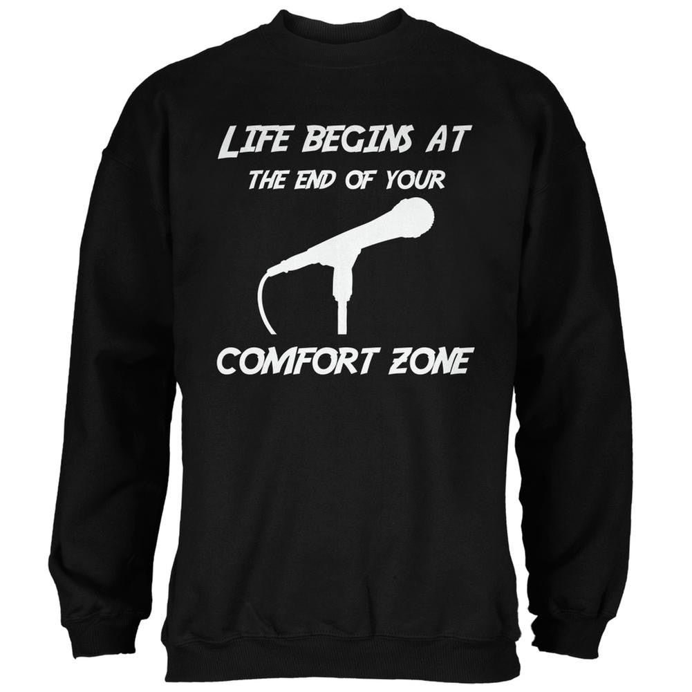Comfort Zone Microphone Black Adult Sweatshirt Men's T-Shirts Old Glory 2XL Black