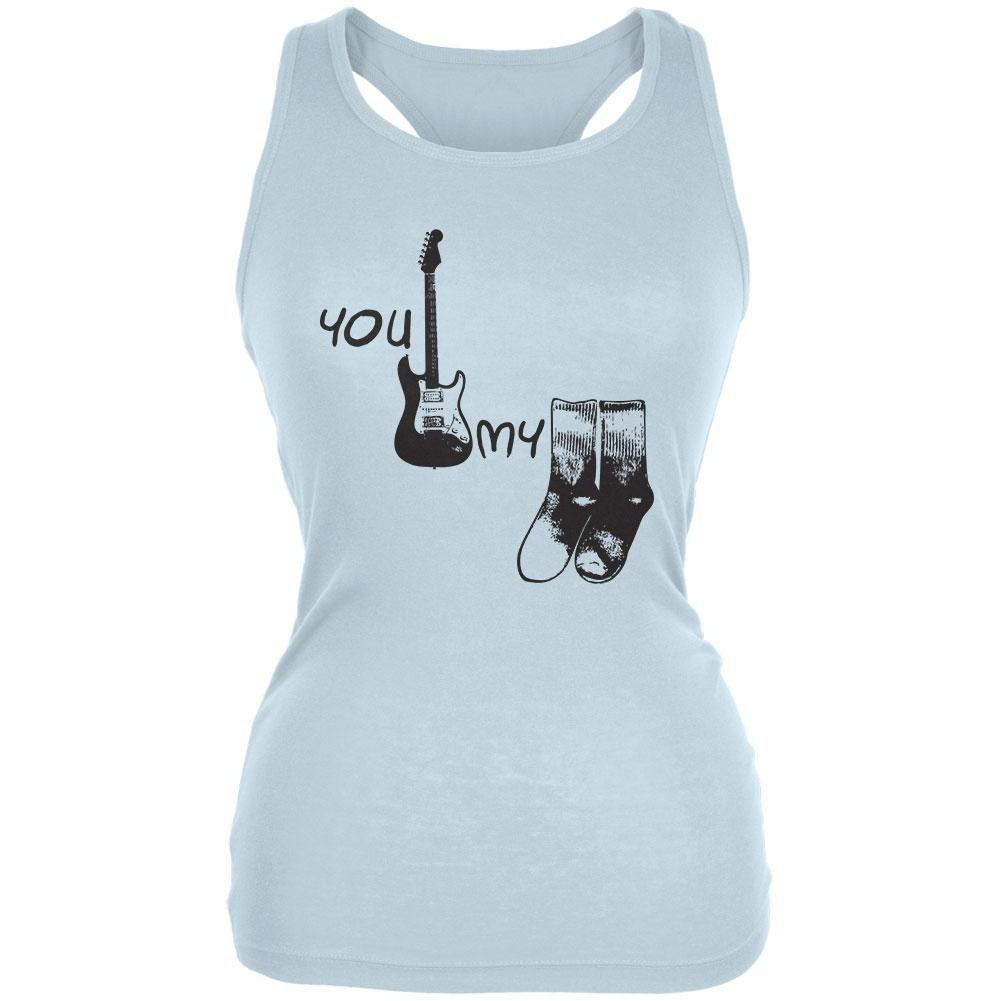 You Rock My Socks Pale Blue Juniors Soft Tank Top Juniors Tank Tops Old Glory 2XL Blue