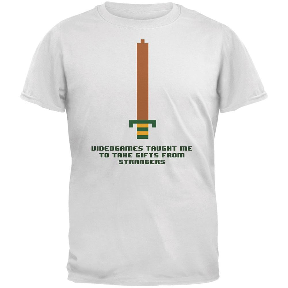 Video Games Gifts From Strangers White Adult T-Shirt Men's T-Shirts Old Glory 2XL White