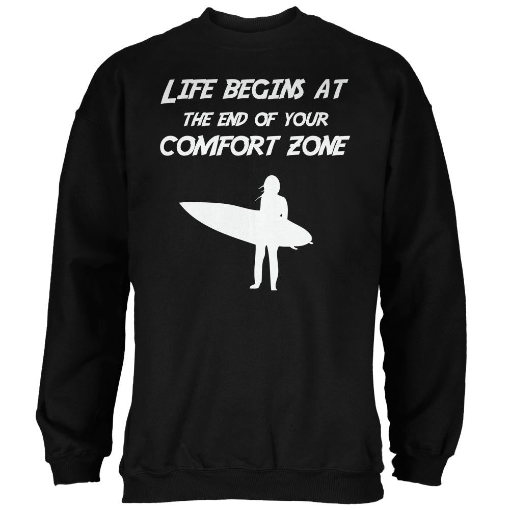 Comfort Zone Surfer Black Adult Sweatshirt Men's Sweatshirts Old Glory 2XL Black