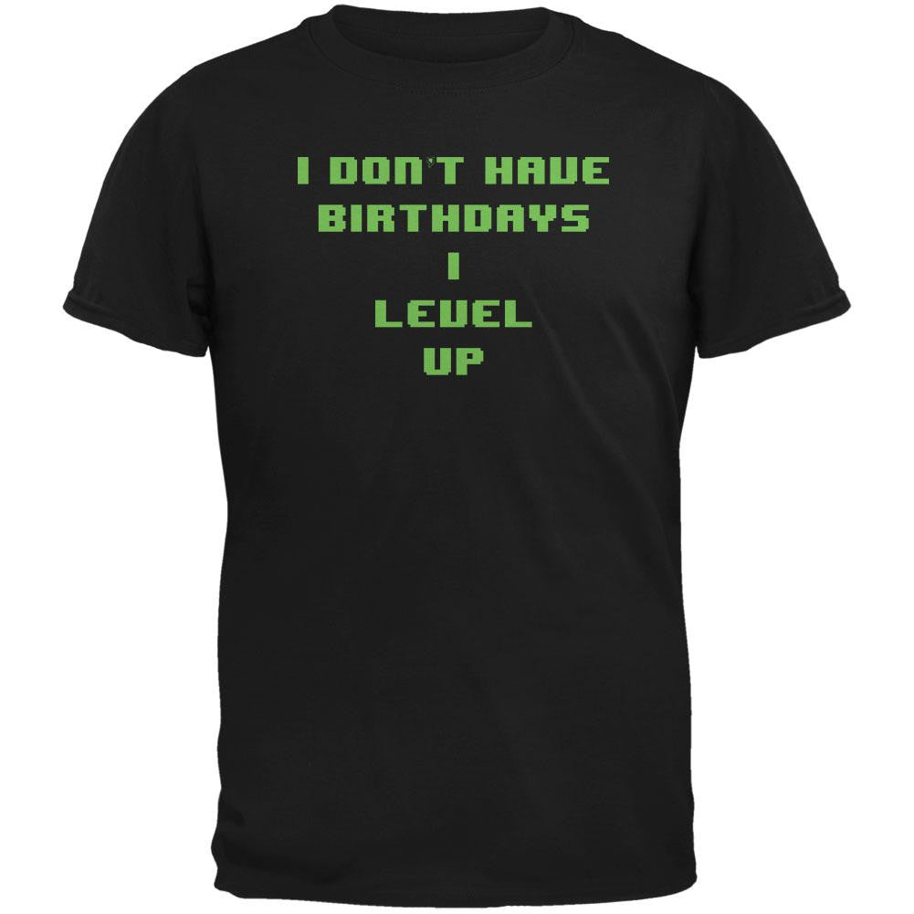 Level Up Gamer Birthday Black Soft Adult T-Shirt Men's T-Shirts Old Glory 2XL Black