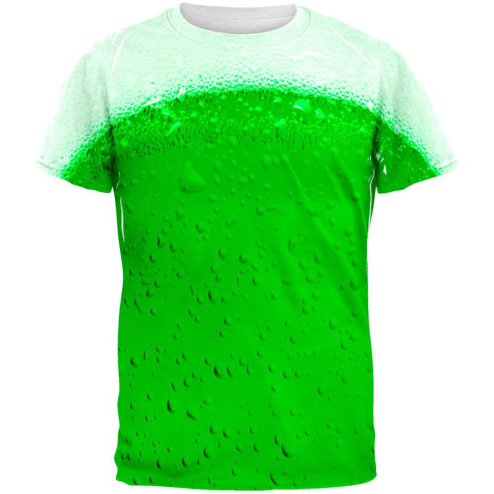 St Patricks Irish Green Beer All Over Adult T-Shirt Men's T-Shirts Old Glory 2XL Multi