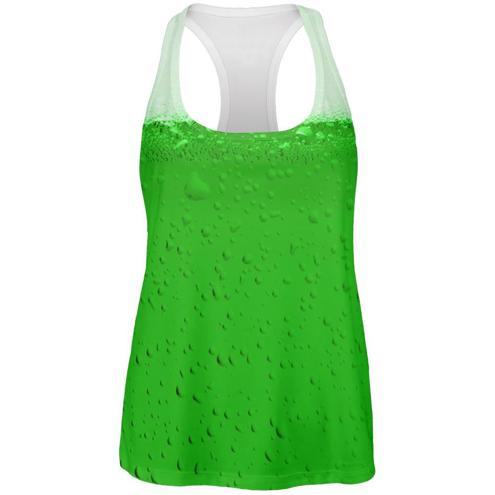 St Patricks Irish Green Beer All Over Womens Racerback Tank Top Women's Tank Tops Old Glory 2XL Multi