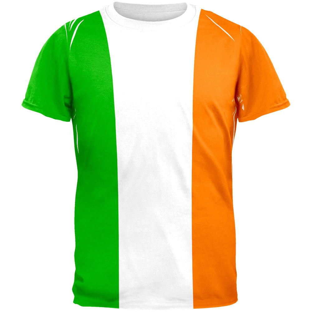 St Patrick's Day Irish Flag All Over Adult T-Shirt Men's T-Shirts Old Glory SM Multi