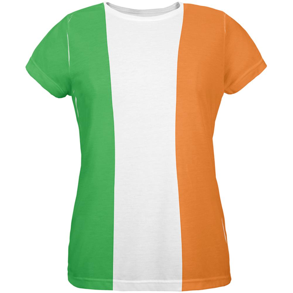 St Patricks Irish Flag All Over Womens T-Shirt Women's T-Shirts Old Glory 2XL Multi