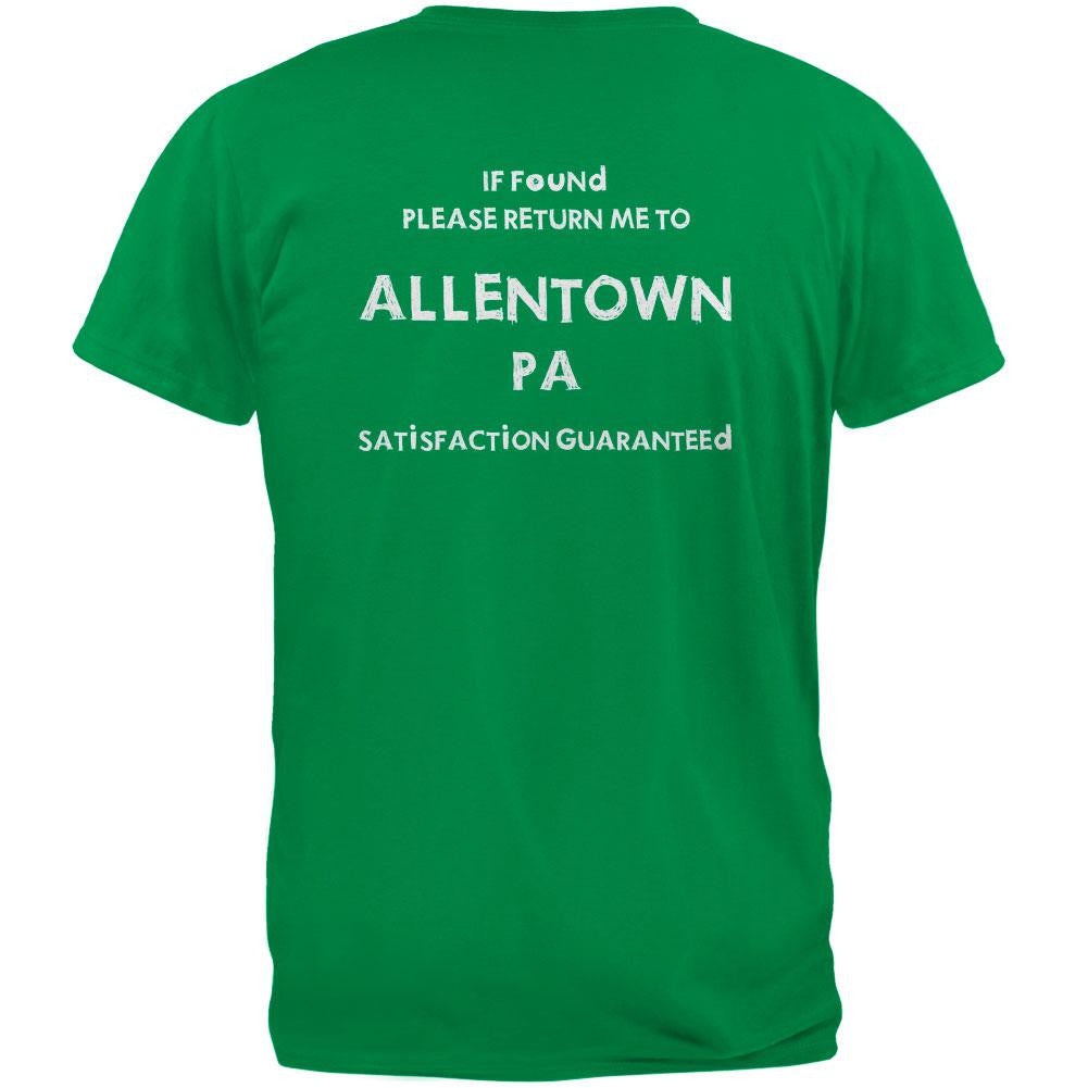 St Patricks Day Return Me to Allentown Irish Green Adult T-Shirt Men's T-Shirts Old Glory 2XL Green