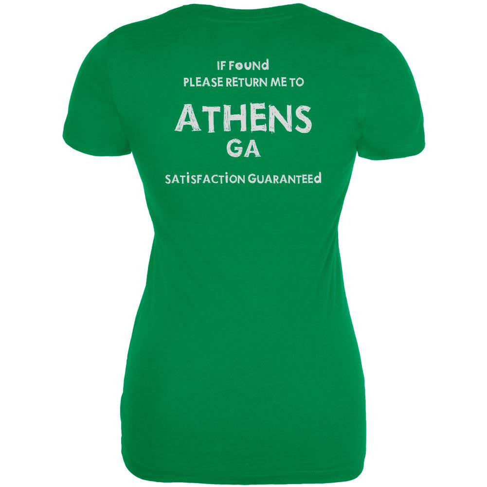 St Patricks Day Return Me to Athens Irish Green Juniors Soft T-Shirt Juniors T-Shirts Old Glory LG Green