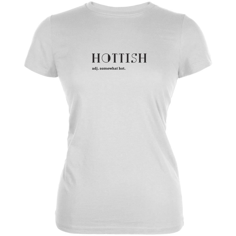 Hottish White Juniors Soft T-Shirt Juniors T-Shirts Old Glory 2XL White