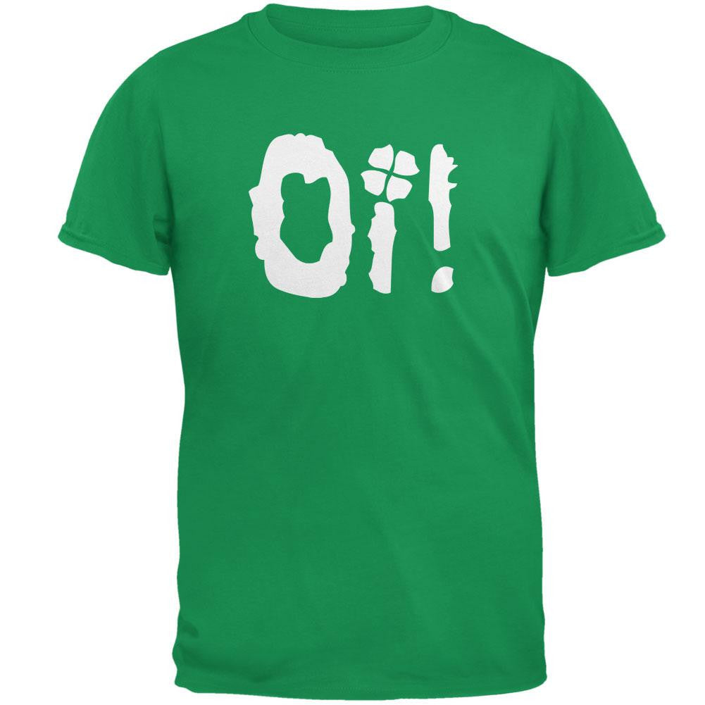 Oi Shamrock Irish Green Adult T-Shirt Men's T-Shirts Old Glory 2XL Green